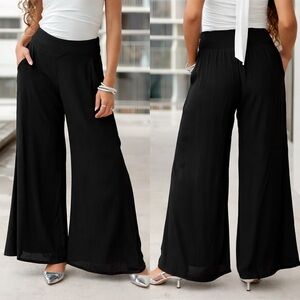 AVA SKY Wide Leg Palazzo Pant Thea XS Black